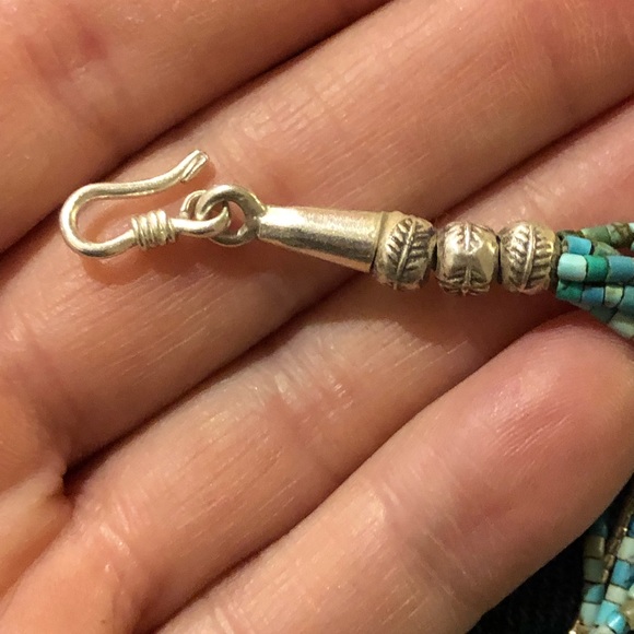 Vintage Silver Turquoise Necklace - Picture 5 of 6